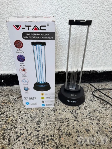  UV-C Лампа с Озон и Радарен Сензор - V-TAC VT-3229, За Стерилизация на Ново Ниво!