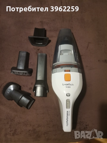 Ръчна прахосмукачка Gorenje MVC148FW, мокро или сухо всмукване, 100W, 14.8V, 0.7L, Бяла, снимка 1