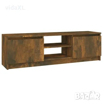 vidaXL ТВ шкаф, опушен дъб, 120x30x35,5 см, инженерно дърво(SKU:815339), снимка 4 - Шкафове - 48631793