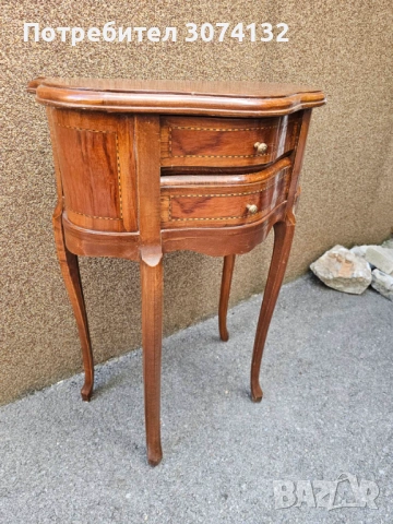 Италианско шкафче с интарзия, снимка 2 - Шкафове - 53712530