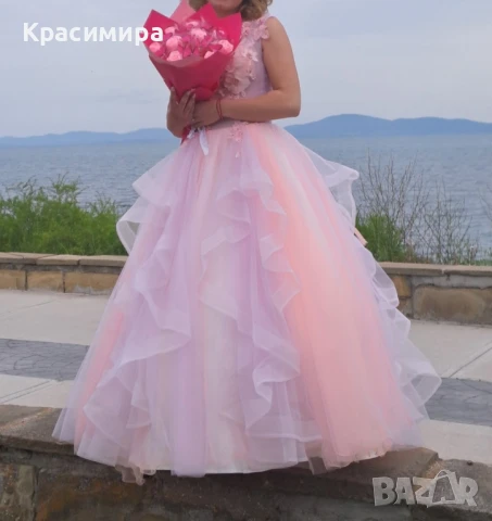 Розова бална рокля, снимка 5 - Рокли - 50507174
