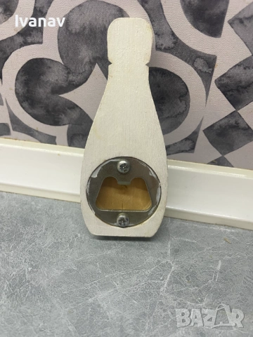 Дървена отварачка с цветя, снимка 2 - Декорация за дома - 54157792