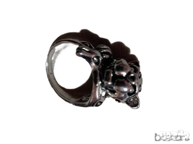 Мъжки пръстен - глава на куче, рокерски, хеви метъл, пънк, снимка 2 - Пръстени - 20309709