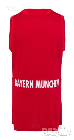 Оригинален мъжки баскетболен потник Adidas x Bayern Munchen / Season 19-20 (Home), снимка 6 - Тениски - 45203234