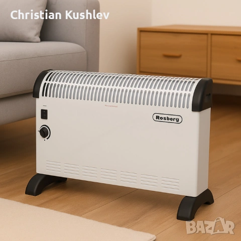 Конвекторна отоплителна печка Rosberg (2000W) и Rosberg (2000W с вентилатор) – 2000W, снимка 3 - Друга електроника - 53220051