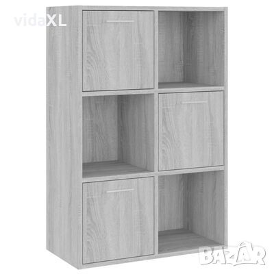 vidaXL Шкаф за съхранение, сив сонома, 60x29,5x90 см（SKU:815454, снимка 1 - Шкафове - 46088608