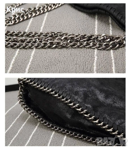 Голяма ежедневна дамска чанта с метални елементи., снимка 13 - Чанти - 44602254
