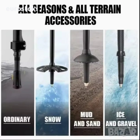 Карбонови трекинг щеки Forest tales с дръжките от корк - Сгъваеми ултра леки карбонови туристически , снимка 4 - Спортна екипировка - 52852243