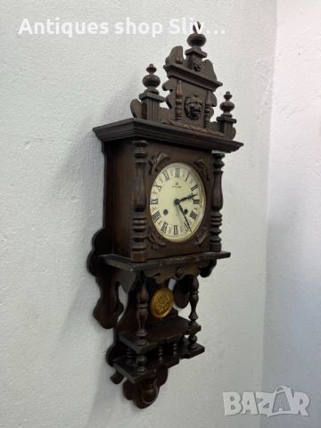 Стенен часовник Regulator. №5260, снимка 6 - Антикварни и старинни предмети - 45076375