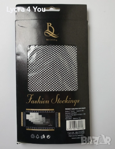 Fashion Stockings S/M чорапи ситна мрежа с ластик, снимка 4 - Дамски чорапи - 52239794