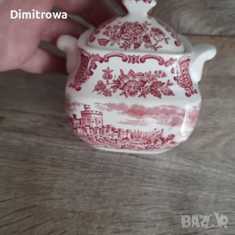 Захарничка Royal Hornes of Britain Wedgewood Lidded Sugar Bowl Tower of London, снимка 5 - Антикварни и старинни предмети - 47092152