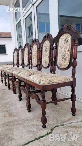 Столове 6 бр.орехов масив, снимка 2 - Столове - 54063143