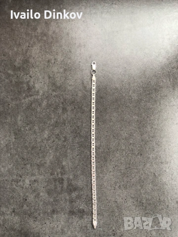 Сребърна гривна- 7гр, 21cm, проба 925, снимка 4 - Гривни - 53016091