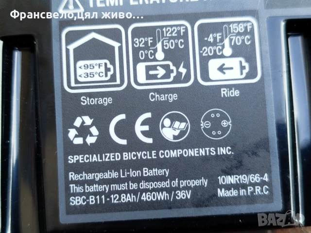 Батерия за електрически велосипед колело състояние незнайно , снимка 3 - Части за велосипеди - 54087719