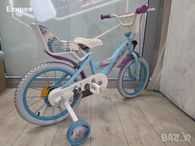 Колело / Детски велосипед, Замръзнало кралство, с помощни колела, 14 инча, снимка 6 - Велосипеди - 52281424