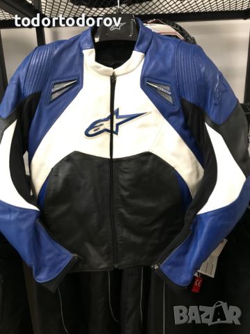 Кожено яке за мотор ALPINESTARS SX-1 M,протектори,подплата като новo, снимка 1 - Аксесоари и консумативи - 45925665