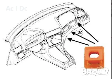 Щипка за лайстна предно табло за BMW 3 BMW 7 BMW X3 , снимка 2 - Части - 49845120