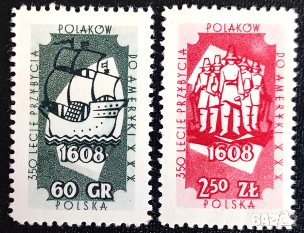 Полша, 1958 г. - лот марки на теми архитектура, риби, самолети, медали, коне, история и др., снимка 12 - Филателия - 53458674
