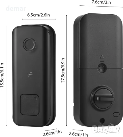 Splenssy Smart Lock WiFi сензорен екран с 5 метода за отключване, снимка 8 - Друга електроника - 51316949