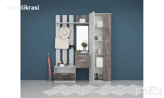 Портманто ”Виго”-графит/ канела страта, снимка 2 - Портманта - 49729162