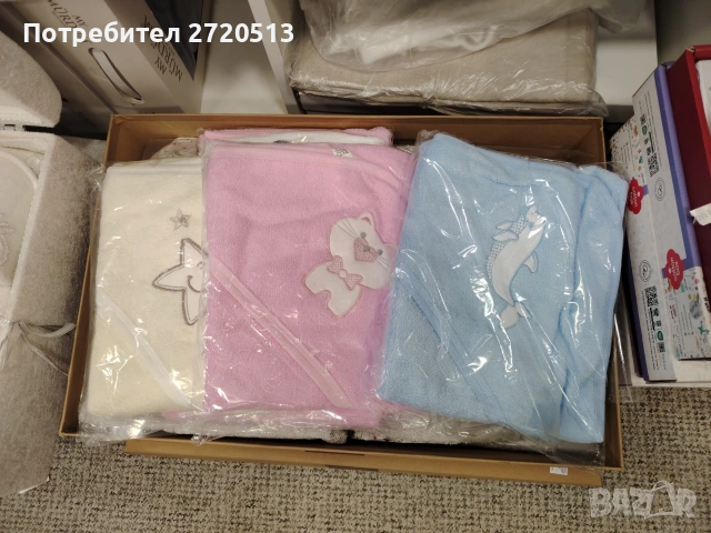 Бебешка хавлия с качулка – 100% памук, снимка 2 - За банята - 53194256