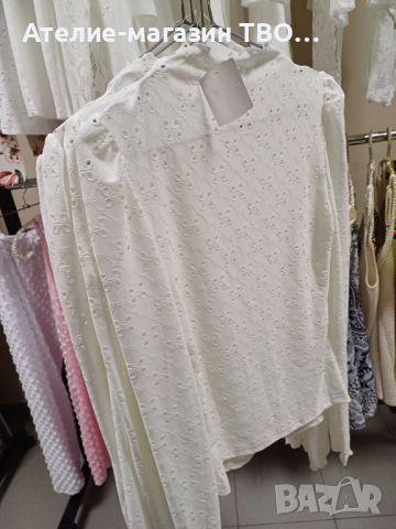 Блуза бяла с дълъг ръкав, снимка 4 - Блузи с дълъг ръкав и пуловери - 46410868