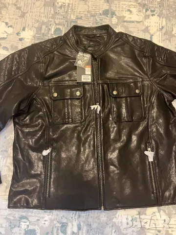 Harley Davidson естествена кожа яке от САЩ 2XL, снимка 2 - Якета - 47768196