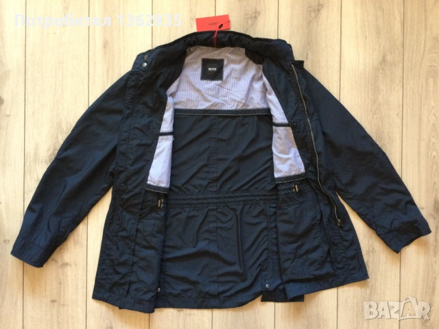 НОВО оригинално синьо пролетно - есенно яке HUGO BOSS размер 50 / L, снимка 11 - Якета - 53706207