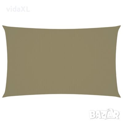 vidaXL Платно-сенник, Оксфорд текстил, правоъгълно, 3x6 м, бежово(SKU:135158