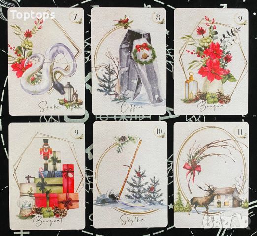 Ленорман карти:Lenormand du Japon&Le Claire Lenormand&Simply Christmas Lenormand, снимка 16 - Карти за игра - 45283365