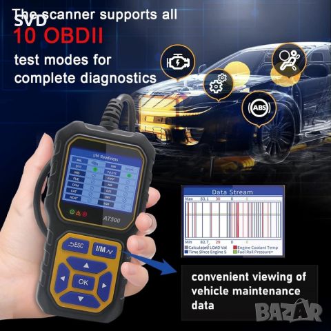 Fastsun AT500 Автомобилен OBD2 скенер  , снимка 3 - Аксесоари и консумативи - 45719097