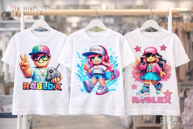 Roblox тениска за деца | Персонализирана | MONKEYSTYLE, снимка 2 - Детски тениски и потници - 53852282