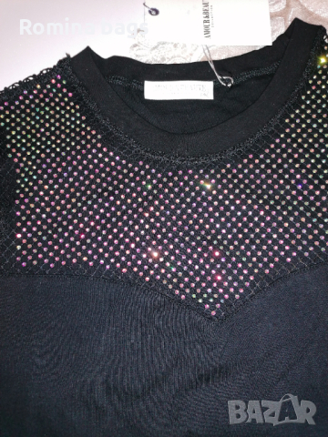 Блуза с лъскава мрежа , снимка 2 - Тениски - 45031986