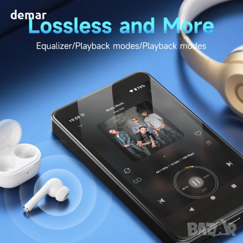 96GB MP3 и MP4 плейър, Android 14, 4-инчов IPS екран, Bluetooth и WiFi, снимка 6 - MP3 и MP4 плеъри - 53777278