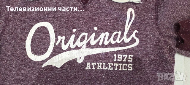 Оригинално мъжко горнище худи Jack & Jones Originals Athletics 1975 - размер L, снимка 5 - Суичъри - 54173541
