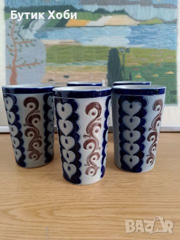Комплект керамични чаши, Германия , снимка 2 - Антикварни и старинни предмети - 46189661