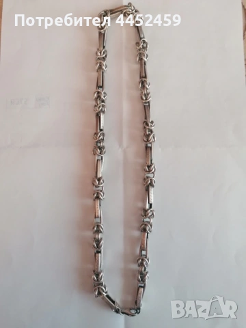 Сребърен ланец , снимка 4 - Колиета, медальони, синджири - 54163637