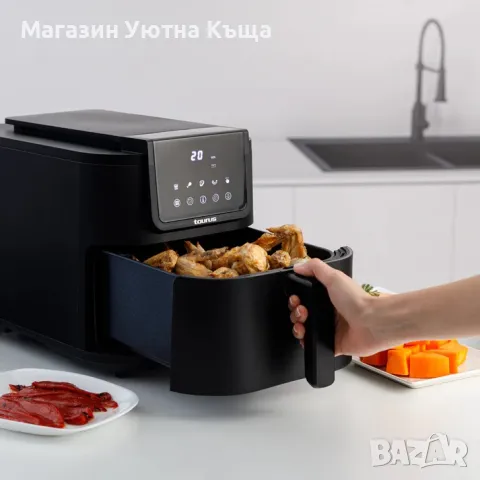 НОВ Еър Фрайер с ГАРАНЦИЯ 8 Литра Taurus Aero Crisp, снимка 6 - Фритюрници - 49677685