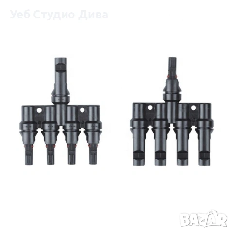 Комплект PV соларен конектор Т2, T3, T4 съвместим Mc4, 1-2, 1-3, 1-4, снимка 4 - Други машини и части - 53465888