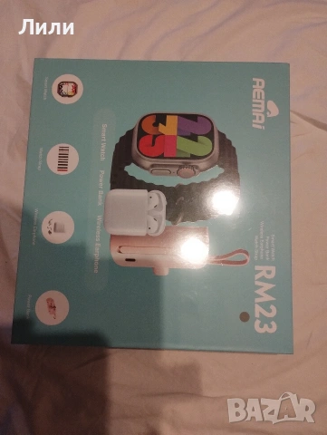 AEMAI Смарт часовник RM23 Смарт часовник Външна батерия, снимка 2 - Слушалки, hands-free - 53110198