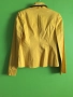Дамско  пролетно- есенно сако, размер 42, марка Badoo, цвят – жълт, с черен кант,  закопчаване- с ко, снимка 2