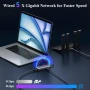 Minthouz USB C към Ethernet адаптер, 5G кабелен мрежов адаптер, снимка 4