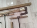 Стар автентичен свредел, дървен сап, чук, тесла, снимка 2