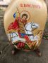 Рисувана икона *Свети Георги " върху камък , снимка 5