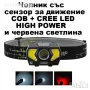 LED челник CREE LED+COB CREE LED, СЕНЗОР ЗА ДВИЖЕНИЕ, снимка 1