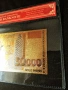 Позлатена с 24 карата злато 50000 лева банкнота със сертификат , снимка 4