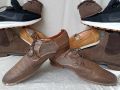 мъжки обувки от естествена кожа DANIEL HECHTER® MEN´S LEATHER LOW SHOES - COGNAC BROWN, N- 43 - 44, снимка 6