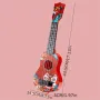 Младежка карикатурна китара укулеле за деца,43,5x14,5 см.,4 струни, снимка 5