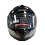 Mодуларна каска за мотор черно/червено, снимка 4