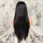 80 см Черна дантелена права перука лейс фронт с дантела 13*4*1, снимка 4